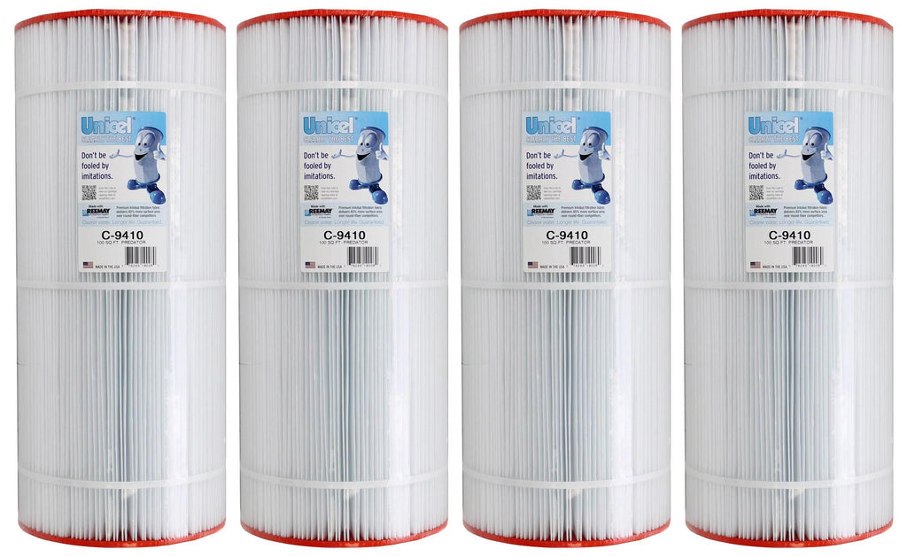 4) unicel c-9410 100 sq ft pentair clean clear predator cartridge filter r173215