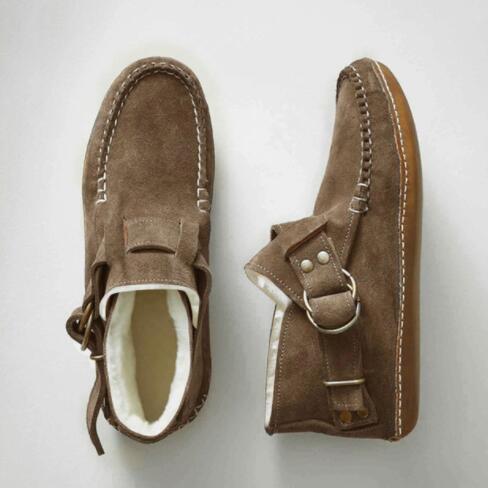 Ladies Sewing Leopard Ankle Boots