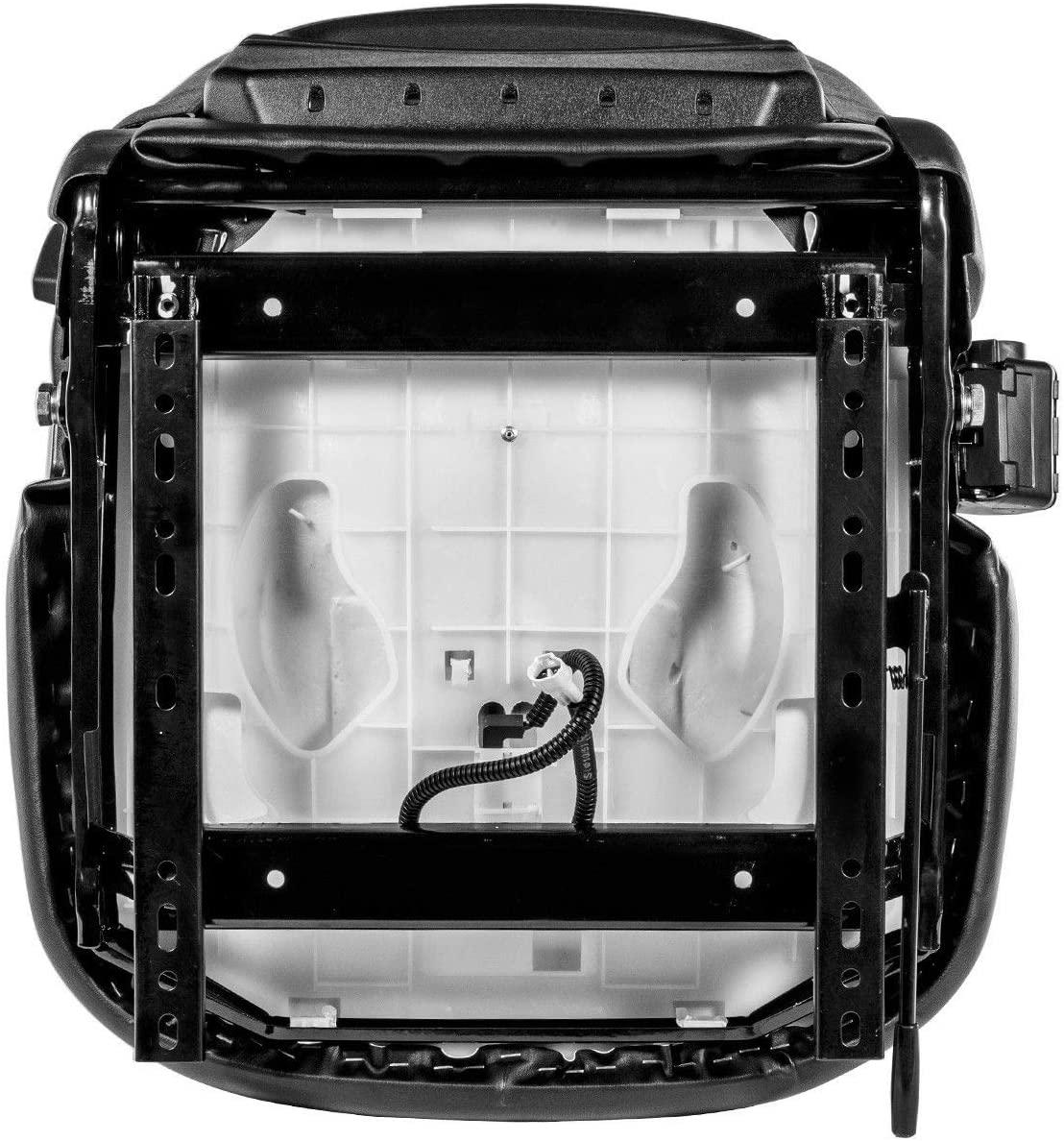 stark universal replacement forklift seat w/retractable seat belt switch for cat, clark, komatsu, nissan, yale, toyota, hyster w/curved back