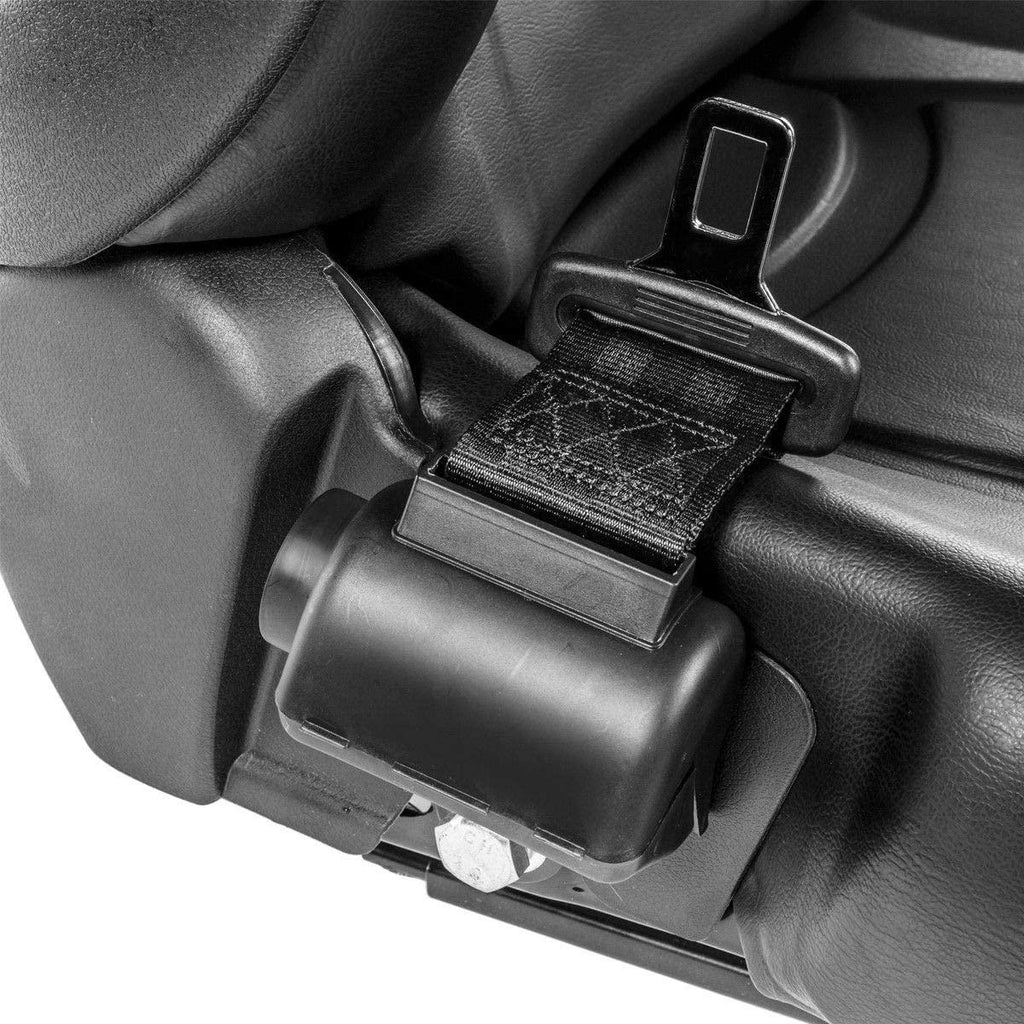 stark universal replacement forklift seat w/retractable seat belt switch for cat, clark, komatsu, nissan, yale, toyota, hyster w/curved back