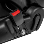 stark universal replacement forklift seat w/retractable seat belt switch for cat, clark, komatsu, nissan, yale, toyota, hyster w/curved back