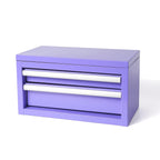 Mini Steel Tool Box with Drawers - Small Tool Chest for Small Item StoraOrganizer - Portable Metal Toolbox Organizer with Tool Drawer (mini purple)