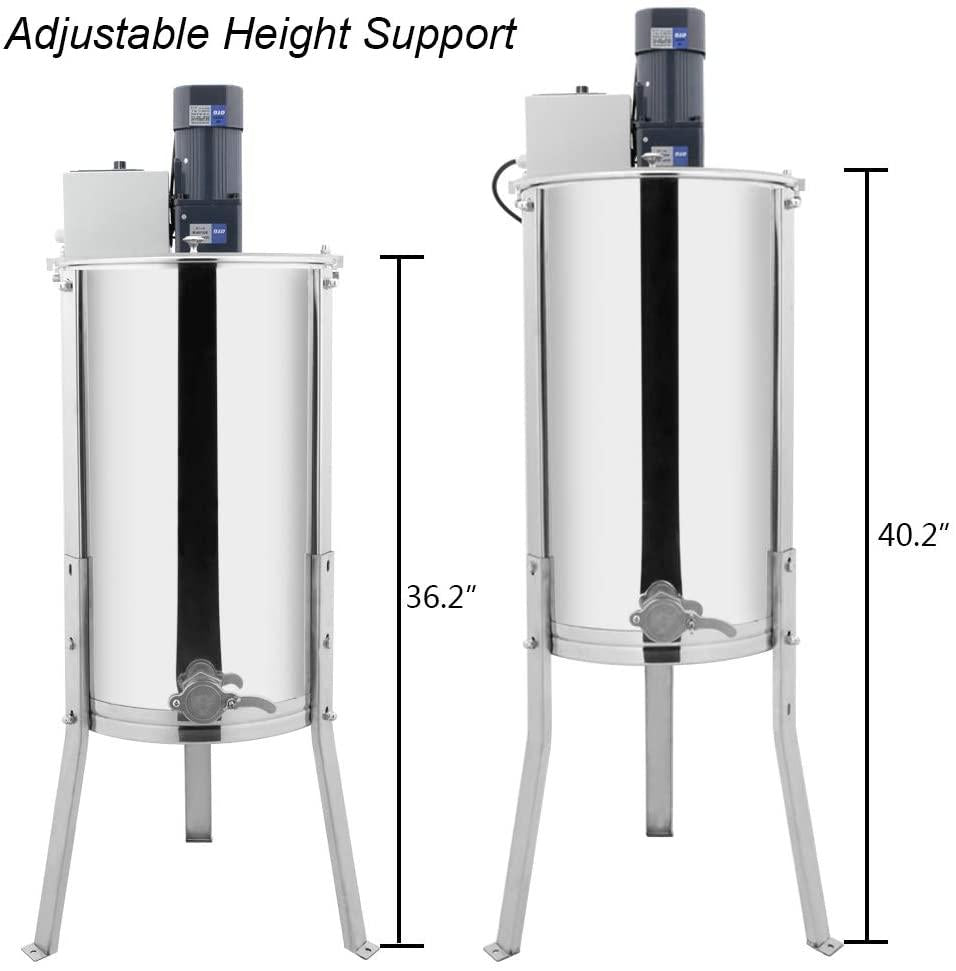 vingli electric 2 frame honey extractor separator,food grade stainless steel honeycomb spinner drum with adjustable height stands,beekeeping pro extraction apiary centrifuge equipment