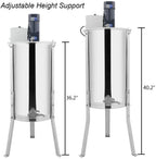 vingli electric 2 frame honey extractor separator,food grade stainless steel honeycomb spinner drum with adjustable height stands,beekeeping pro extraction apiary centrifuge equipment