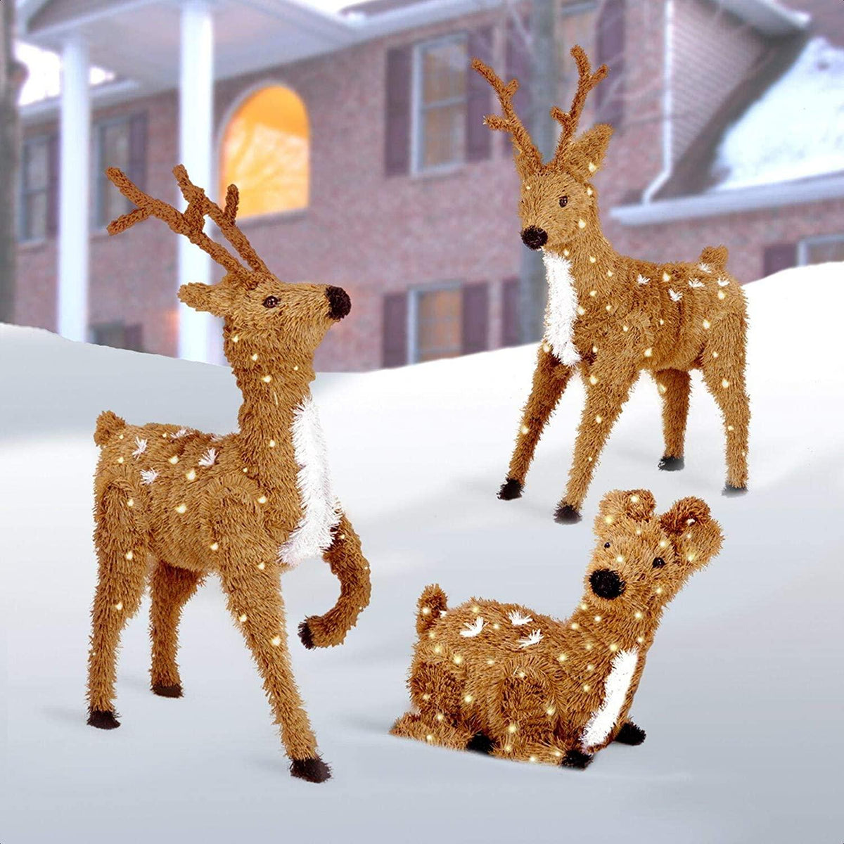 Standing Reindeer Christmas Decoration Lighted Display