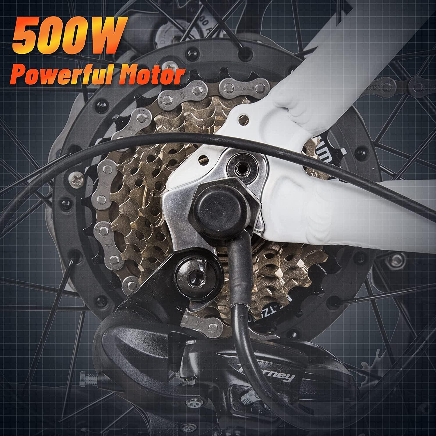26 In. 36V 500W Electric Bicycle Mountain City E-bike Removable Battery High Speed Integrative