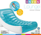 Inflatable Rockin Lounge Pool Floating Raft Chair with Cupholder (3 Pack)