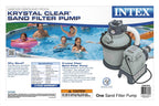 intex 1200 gph krystal clear above ground pool sand filter pump set | 28643eg