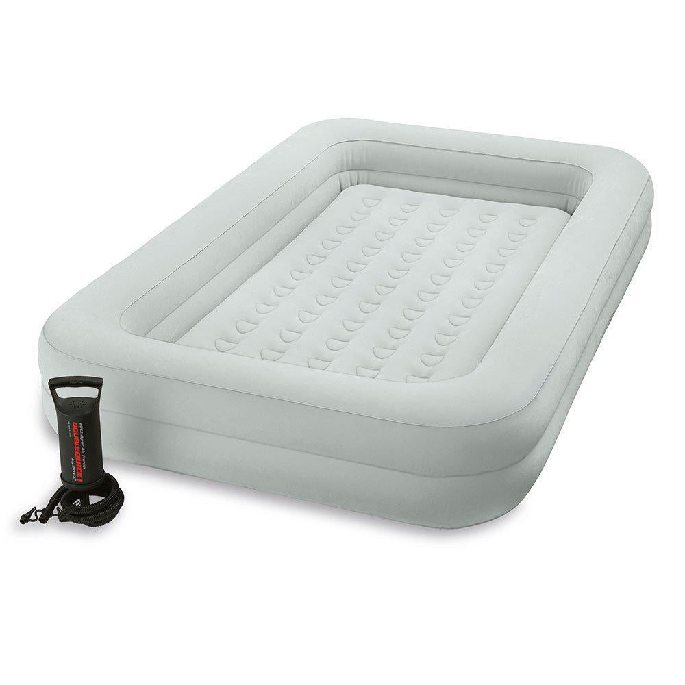 Twin Kidz Raised Frame Camping Travel Air Mattress Bed with Hand Pump (3-Pack)