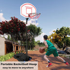 KARMAS PRODUCT Basketball Hoop for Kids and Family Indoor and Outdoor Portable Basketball Goal System Height Adjustable 8.6ft-10ft, 35in Backboard Basketball Stand with Wheels