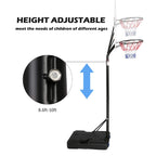 KARMAS PRODUCT Basketball Hoop for Kids and Family Indoor and Outdoor Portable Basketball Goal System Height Adjustable 8.6ft-10ft, 35in Backboard Basketball Stand with Wheels