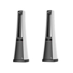 Lasko 1500W Air Logic Bladeless Electric Tower Space Heater with Remote (2 Pack)