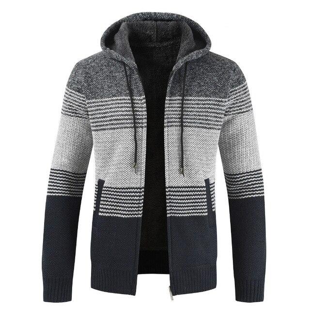 Winter Thick Warm Hooded Cardigan Sweater Coat