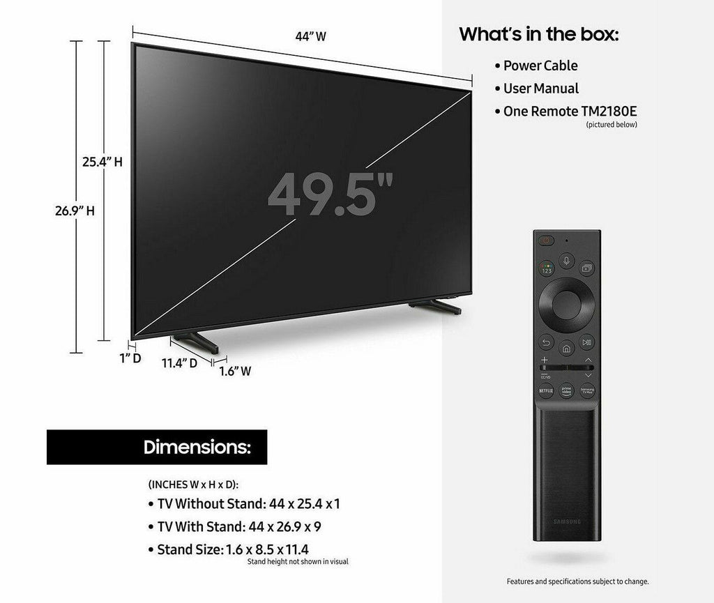 samsung 50" q60a qled 4k ultra hd hdr smart tv - 2021 model