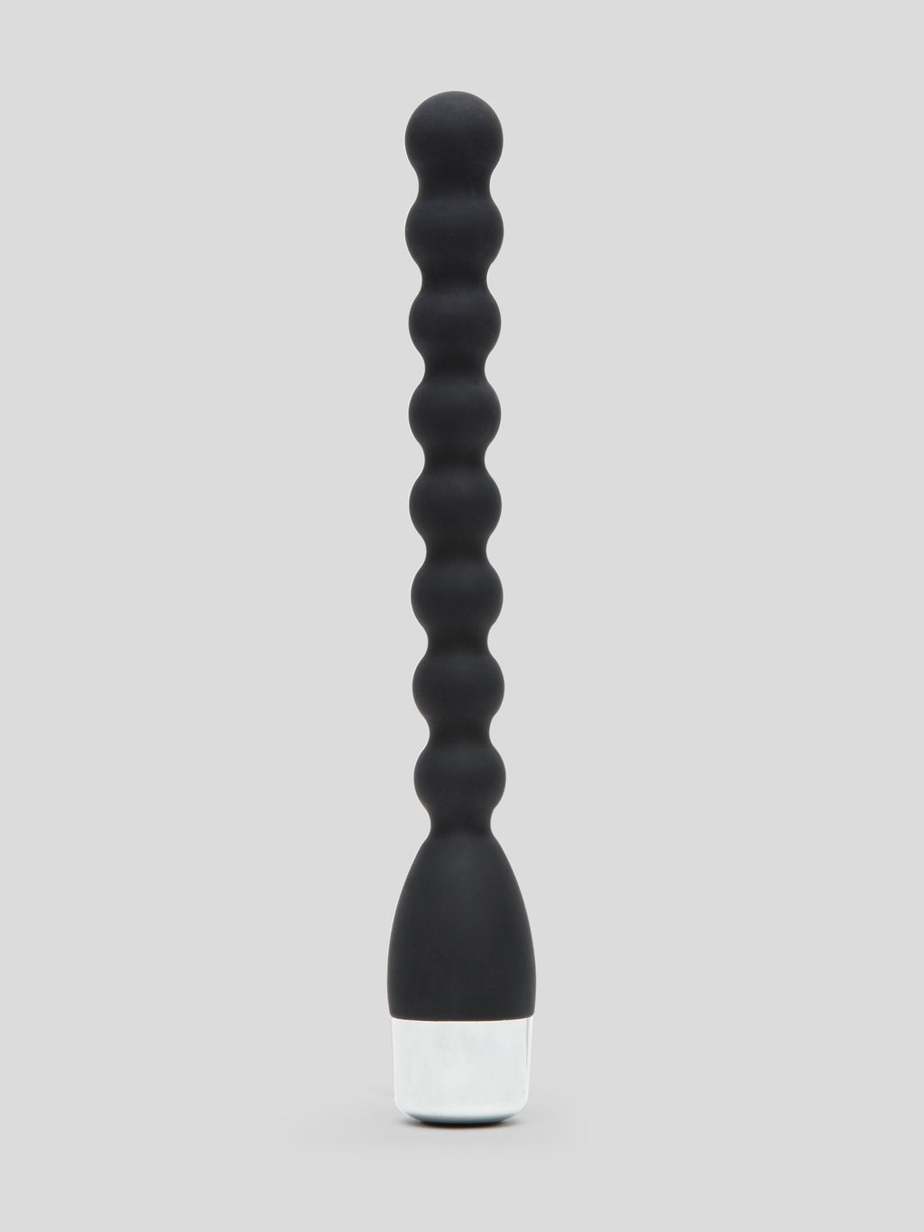 10 Function Extra Quiet Posable Silicone Anal Beads, Black