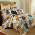 Levtex Home Jasmin 3-Piece Reversible Quilt Set in Blue