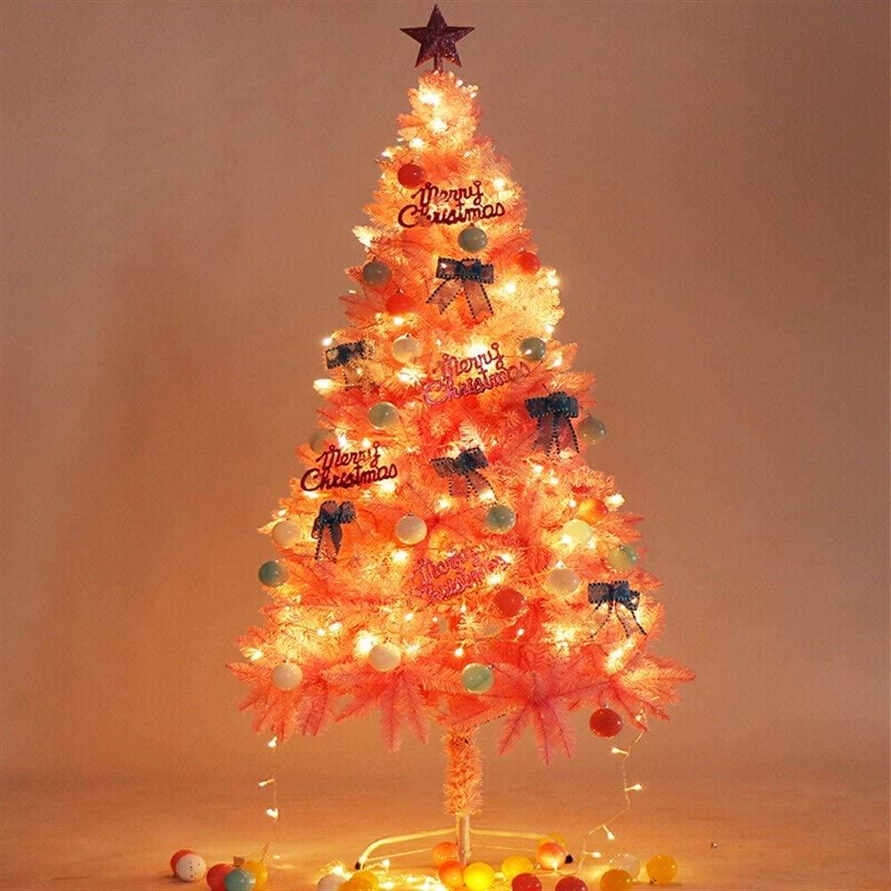 ChenCheng Christmas Tree PackaPink Set Holiday Celebration Decoration with LED Lights, Dream Set Christmas utenciles (Size : 2.1m)
