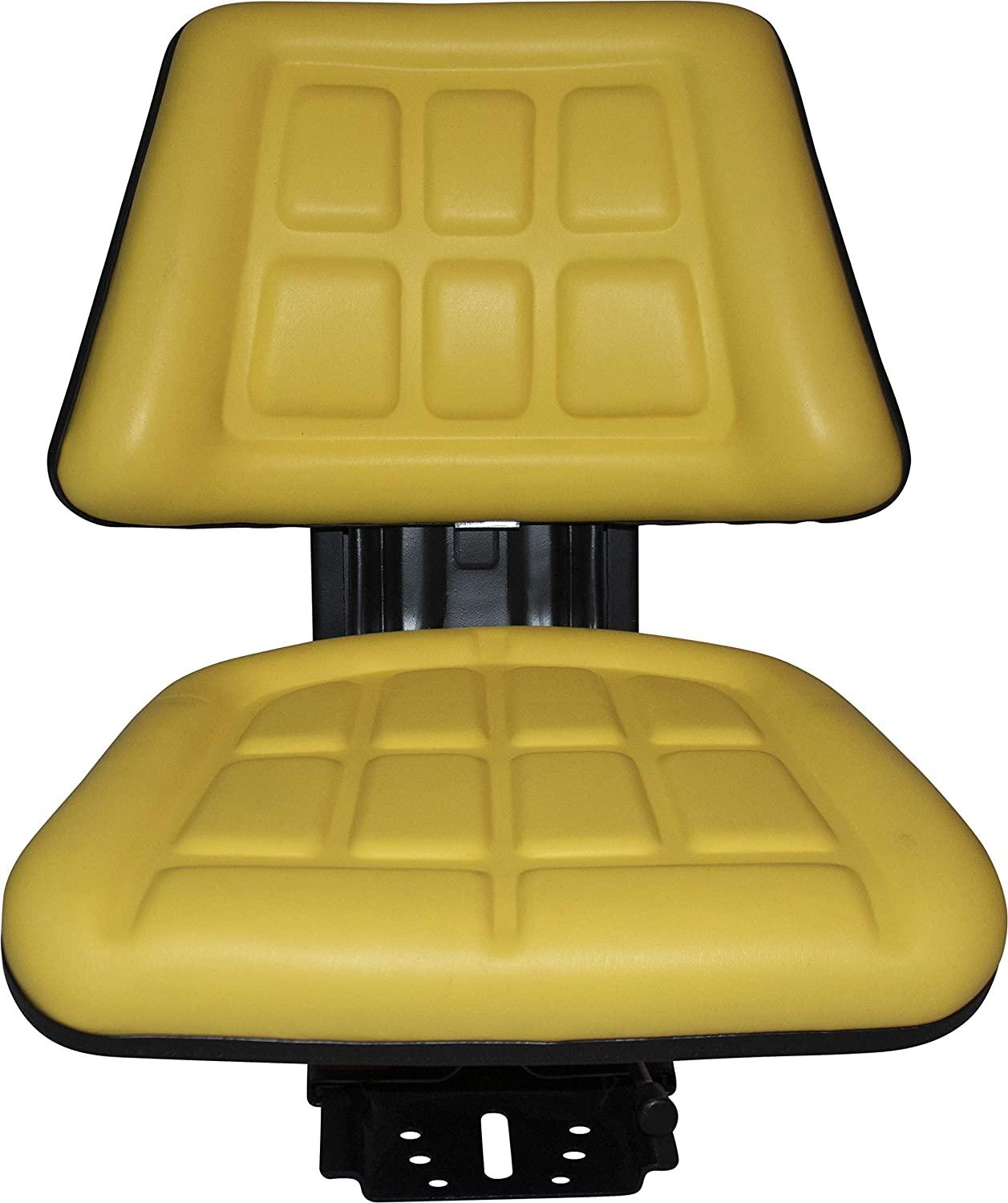 yellow trac seats brand triback style universal tractor suspension seat with tilt fits john deere 5200 5210 5300 5310 (fast  - 1-4 business days delivery - same or next day  -view map