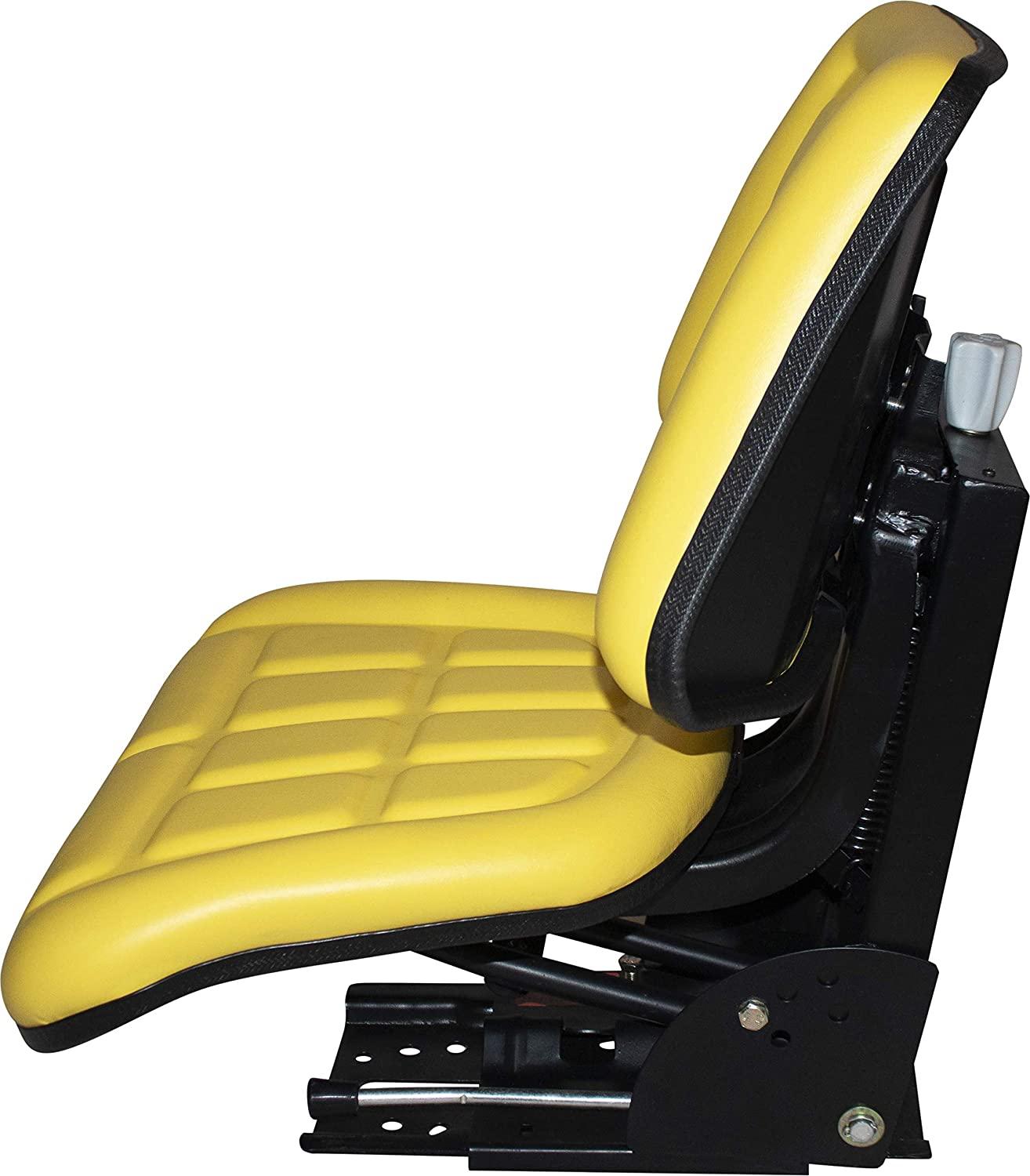 yellow trac seats brand triback style universal tractor suspension seat with tilt fits john deere 5200 5210 5300 5310 (fast  - 1-4 business days delivery - same or next day  -view map