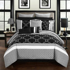 Chic Home CS2826 Camilia Comforter Set - Queen Size, Bei- 16 Piece