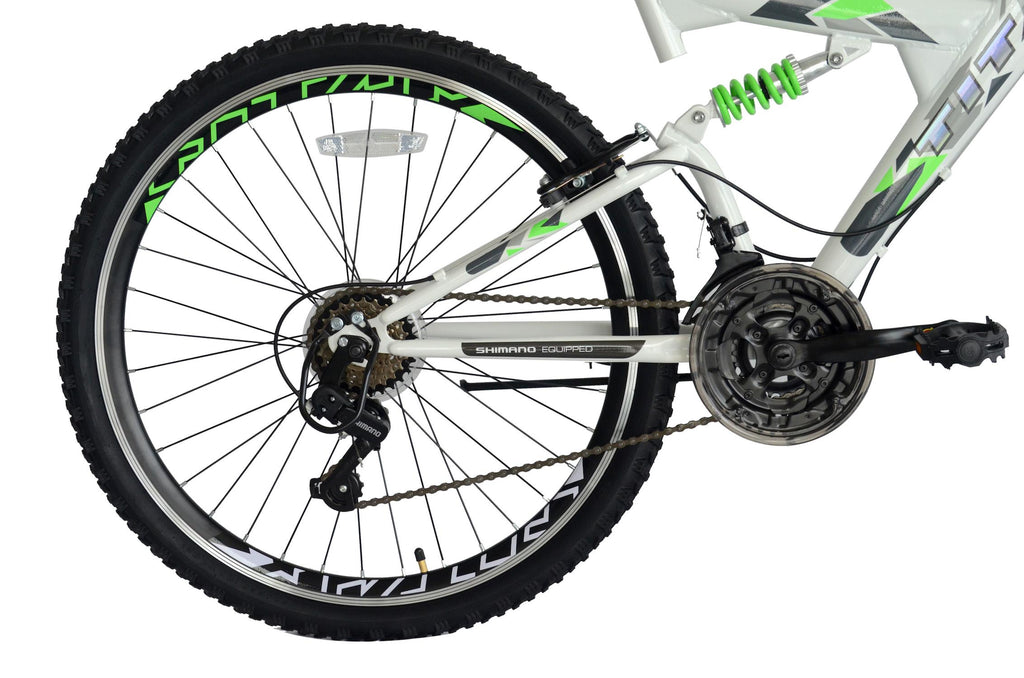Pathfinder Elite Dual Suspension Mountain Bike, Unisex, 21-speeds, 18-Inch Frame