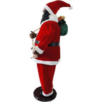58 in. Christmas African American Dancing Santa Claus with Naughty and Nice List