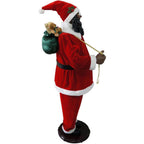 58 in. Christmas African American Dancing Santa Claus with Naughty and Nice List