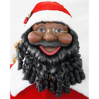 58 in. Christmas African American Dancing Santa Claus with Naughty and Nice List