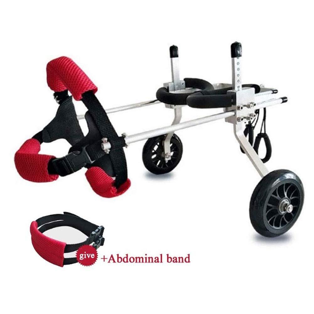 Dog Wheelchair, Pet Wheelchair Adjustable Pet/Cat Dog Wheelchair Hind Leg Rehabilitation Belly Band Protect Spine for Handicapped Dog 2-wheel,XS