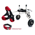 Dog Wheelchair, Pet Wheelchair Adjustable Pet/Cat Dog Wheelchair Hind Leg Rehabilitation Belly Band Protect Spine for Handicapped Dog 2-wheel,XS