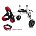 Dog Wheelchair, Pet Wheelchair Adjustable Pet/Cat Dog Wheelchair Hind Leg Rehabilitation Belly Band Protect Spine for Handicapped Dog 2-wheel,XS