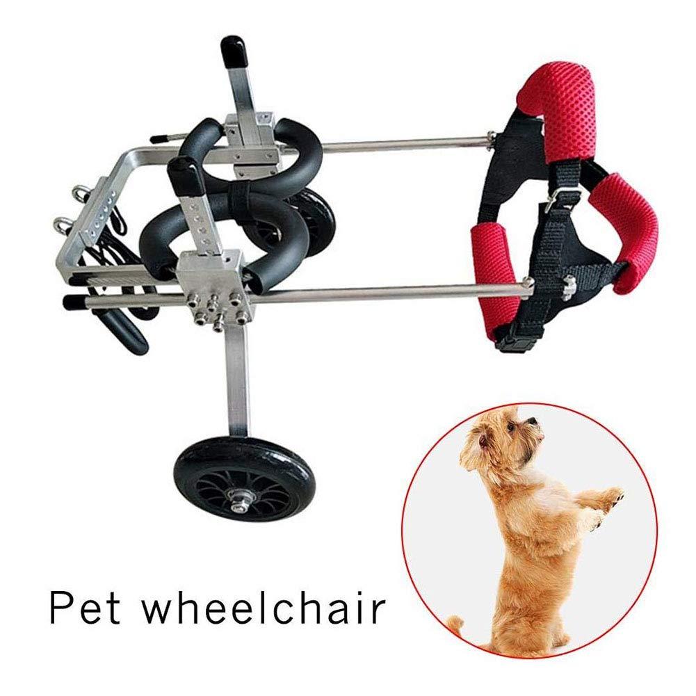 Dog Wheelchair, Pet Wheelchair Adjustable Pet/Cat Dog Wheelchair Hind Leg Rehabilitation Belly Band Protect Spine for Handicapped Dog 2-wheel,XS