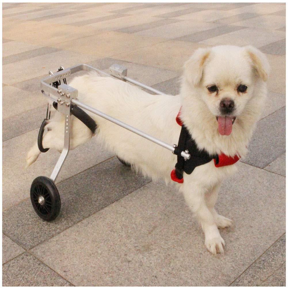Dog Wheelchair, Pet Wheelchair Adjustable Pet/Cat Dog Wheelchair Hind Leg Rehabilitation Belly Band Protect Spine for Handicapped Dog 2-wheel,XS