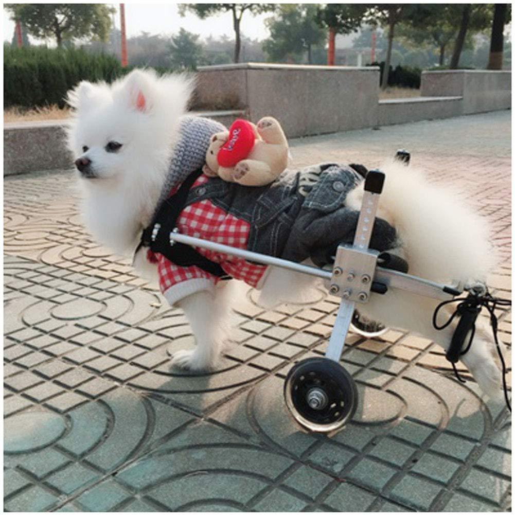 Dog Wheelchair, Pet Wheelchair Adjustable Pet/Cat Dog Wheelchair Hind Leg Rehabilitation Belly Band Protect Spine for Handicapped Dog 2-wheel,XS