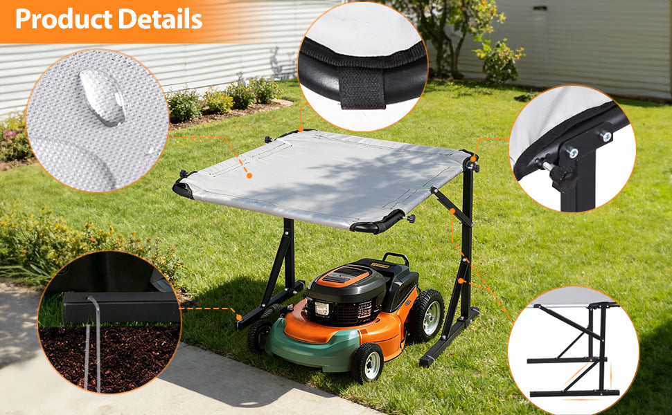 Universal Robot Mower Garage, Waterproof Outdoor Shelter with 2-Side Openable , All-Weather Protection for , Worx, Landroid,  Goat, Luba and More