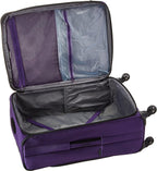 Sky Max Softside Expandable Luggage with Spinner Wheels, Purple, Checked-Medium 25 Inch