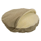 Snoozer Premium Micro Suede Cozy Cave Pet Bed in Piston Sand