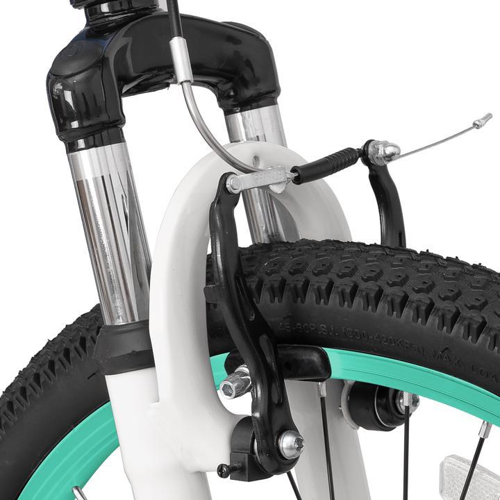 Hiland 24 inch Mountain Bike  7 Speeds for Teenager with Suspension Fork, Mint Green