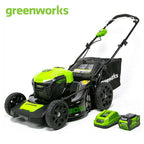 Greenworks 40V 20'' Cordless Lawn Mower Brushless Metal Deck with 4.0Ah Battery