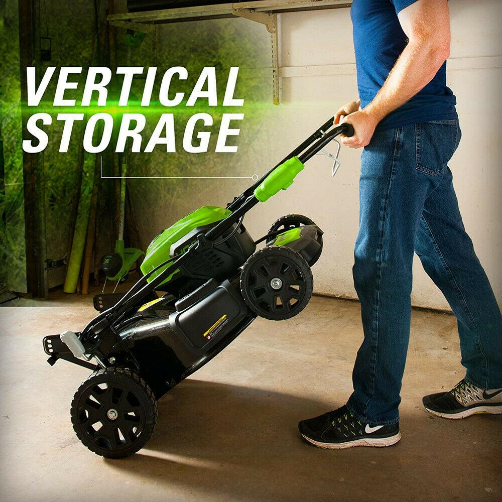 Greenworks 40V 20'' Cordless Lawn Mower Brushless Metal Deck with 4.0Ah Battery