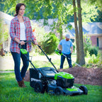 Greenworks 40V 20'' Cordless Lawn Mower Brushless Metal Deck with 4.0Ah Battery