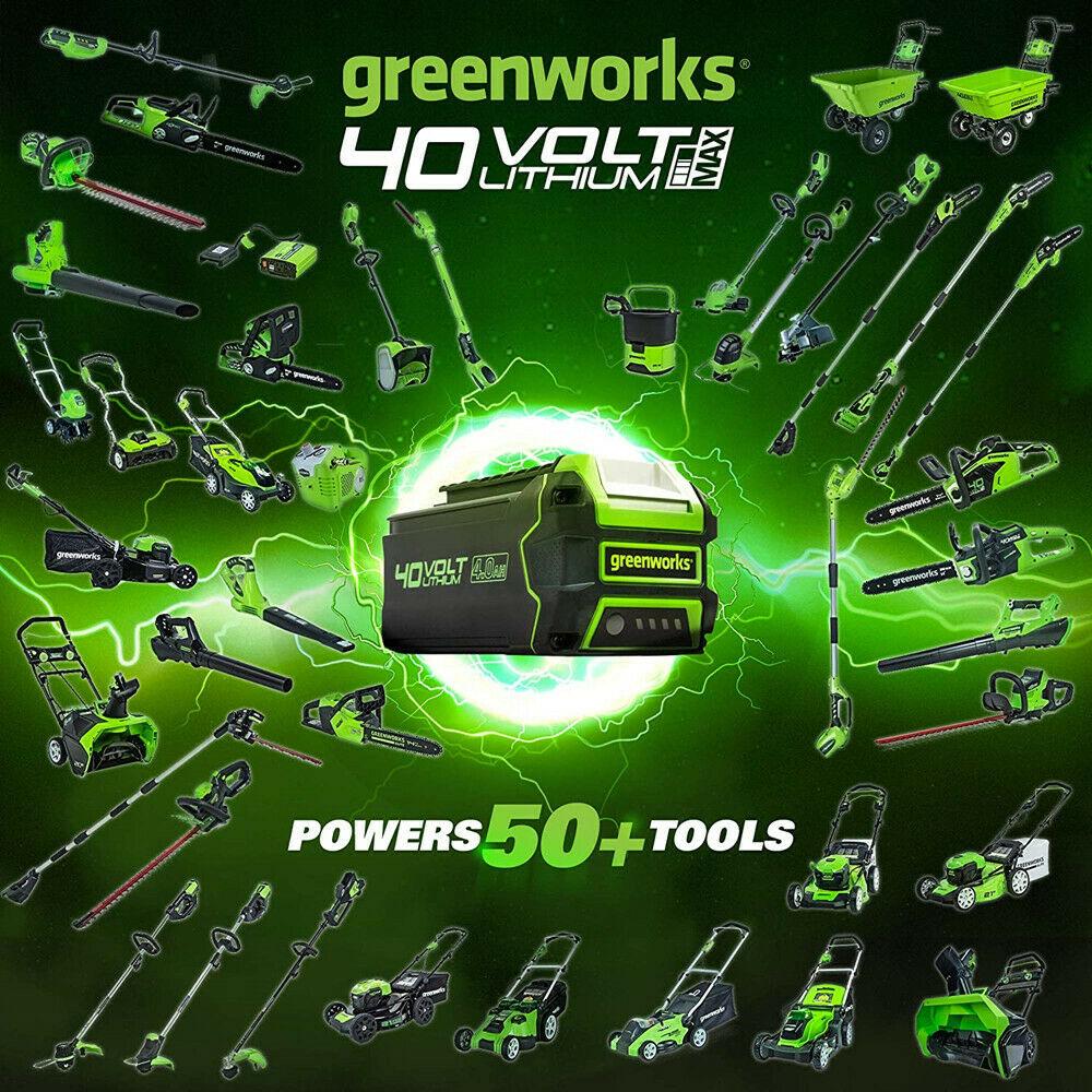 Greenworks 40V 20'' Cordless Lawn Mower Brushless Metal Deck with 4.0Ah Battery