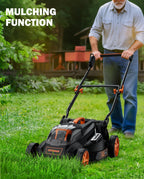 40V 19" Cordless Lawn Mower, Brushless Push Lawn Mower w/ 13.2Gal Bag, 98% Grass Collection, 3-Step er Foldable, 6-Position Height Adjustment Meets Various Cutting Needs