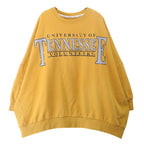 Loose Fit Letter Printed Ripped Bottom Sweatshirt