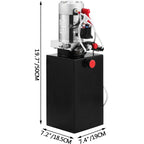 DC12V 8-Quart High Flow Double-Acting Hydraulic Pump Power Unit Dump Trailer