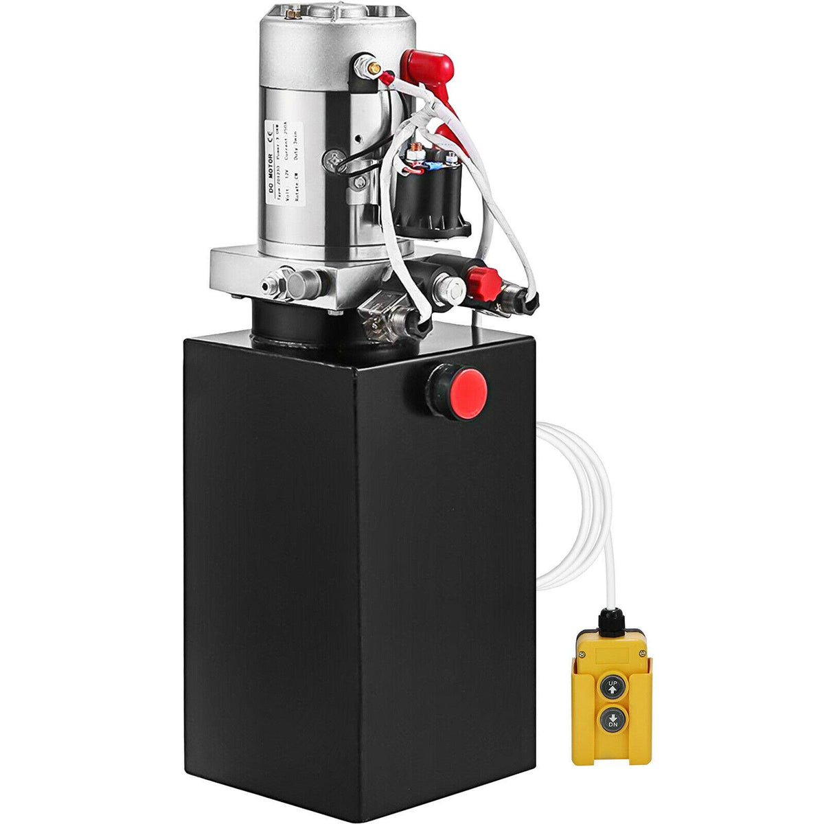 DC12V 8-Quart High Flow Double-Acting Hydraulic Pump Power Unit Dump Trailer