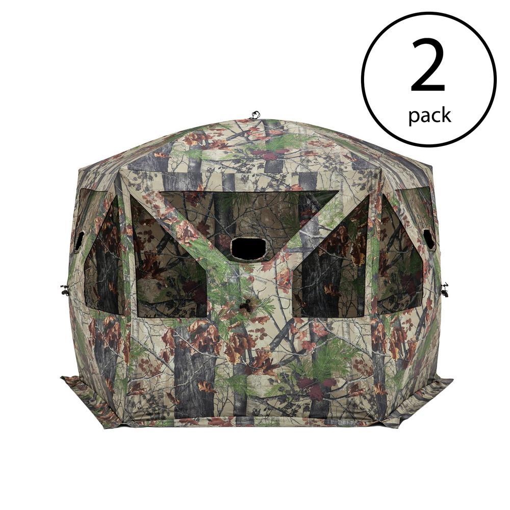 Pentagon Bloodtrail Backwoods Camo LarGround Hunting Blind (2-Pack)