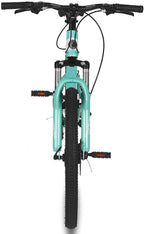 H&amp;ZT Adult Mountain Bike, 24“/ 26"/ 27.5” Wheels, Suspension Fork, Twist Shifters Derailleurs, Dual-Disc Brakes, 21 Speeds, Unisex MTB Bikes for Women and Men