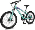Barbella Mountain Bike Mountain Road Bicycles, 20/24/26/27.5 inch Wheels 7-21 Speed Bike, Aluminum/Steel Frame MTB Bike Double Disc Brake Suspension Fork Bicycle for Mens Womens Adults