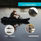 OD Green Sport Fisher Kayak with Paddles and Backrest